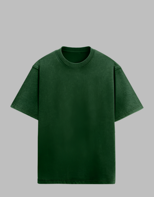 Acid_Wash_bottle Green colour_Oversized_T-shirt