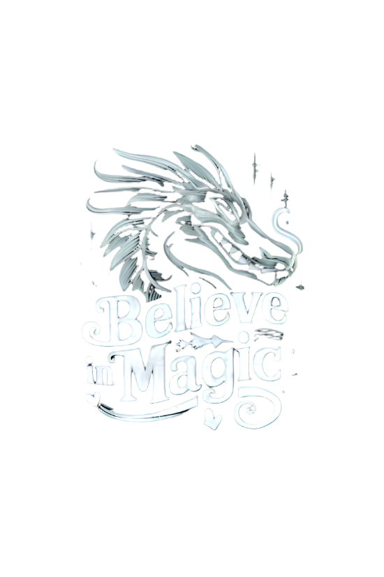 Men's believe in magic vneck tshirt