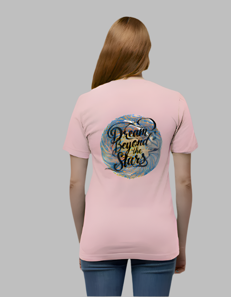 women's Dream beyond the stars back oversized pink colour