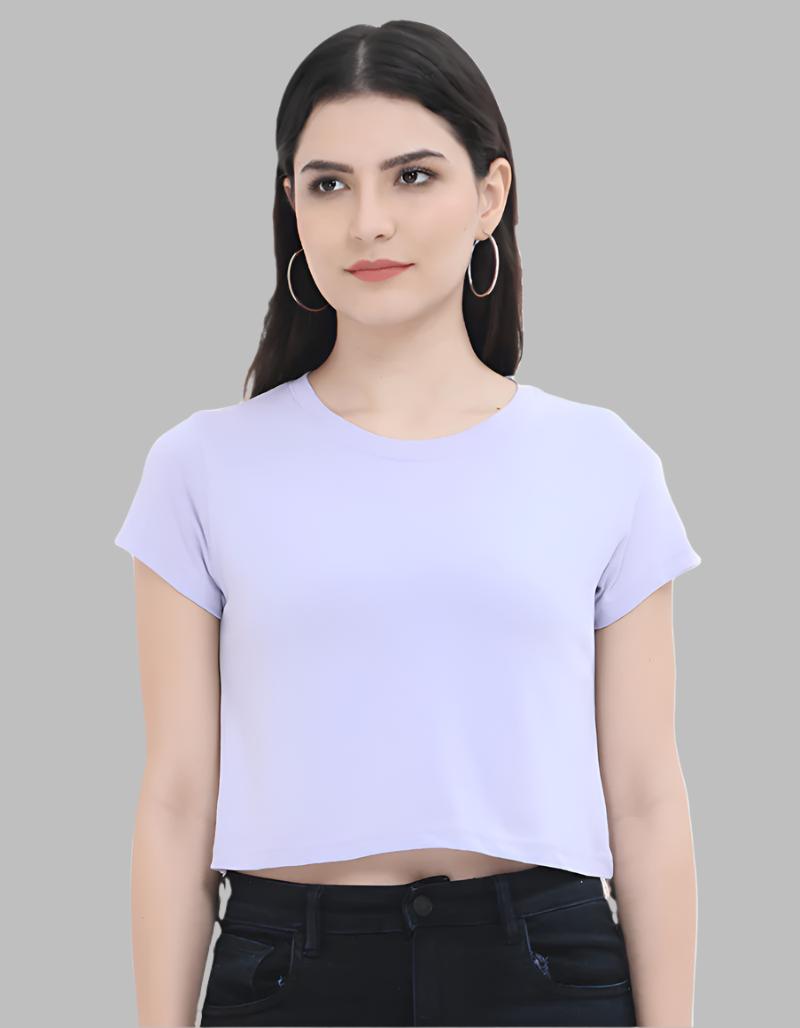 Women's Lavender colour Crop top