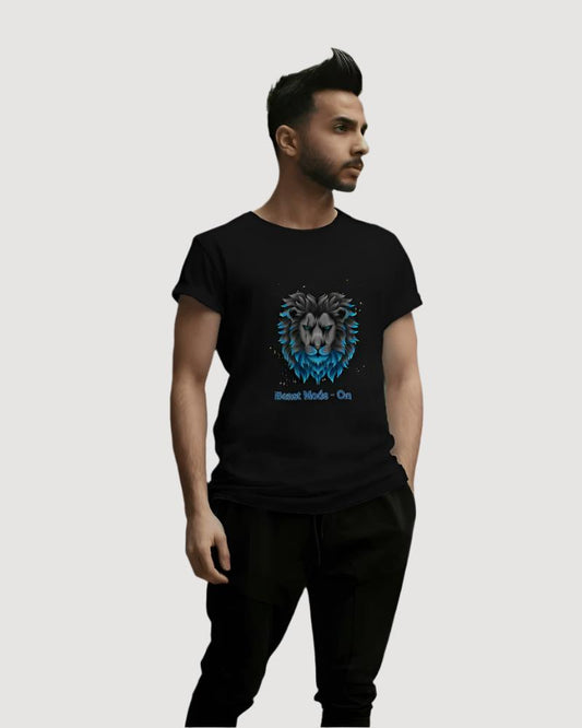 Men's Beast mode on Black colour  tshirt