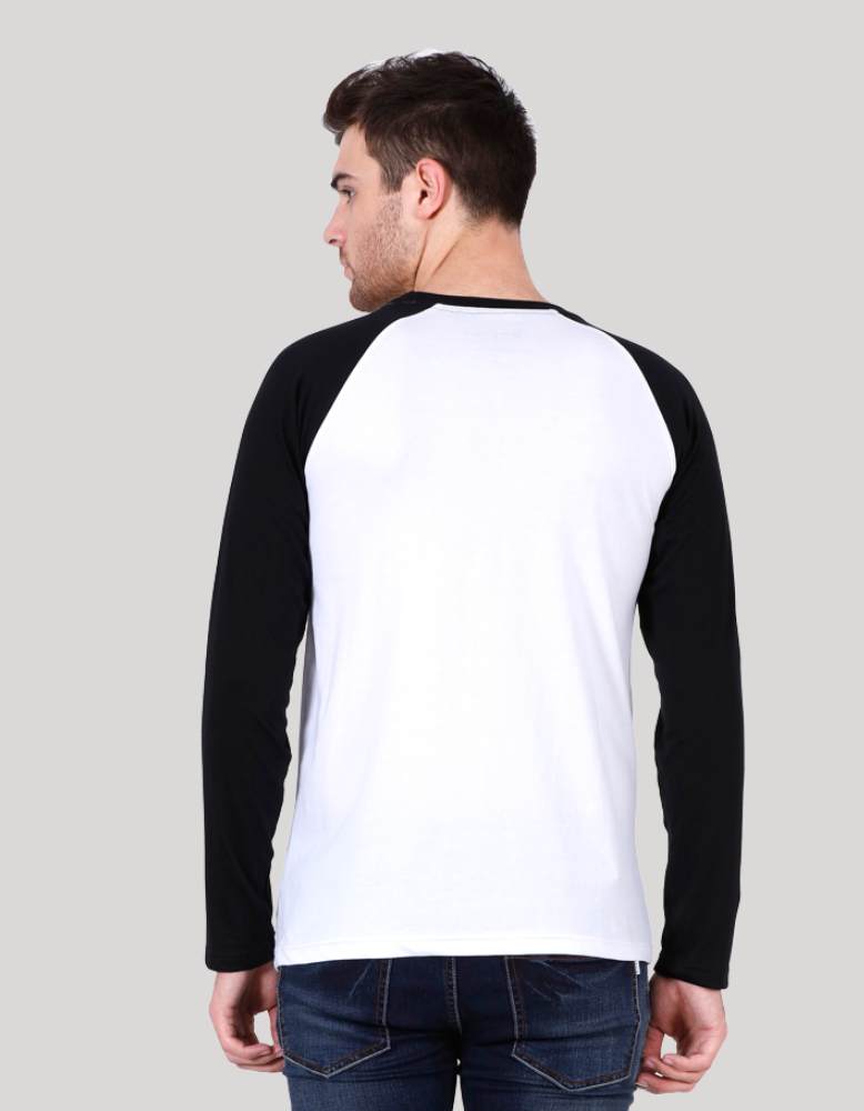 Men's Skull Rose Raglan Full Sleeve T-shirt ack