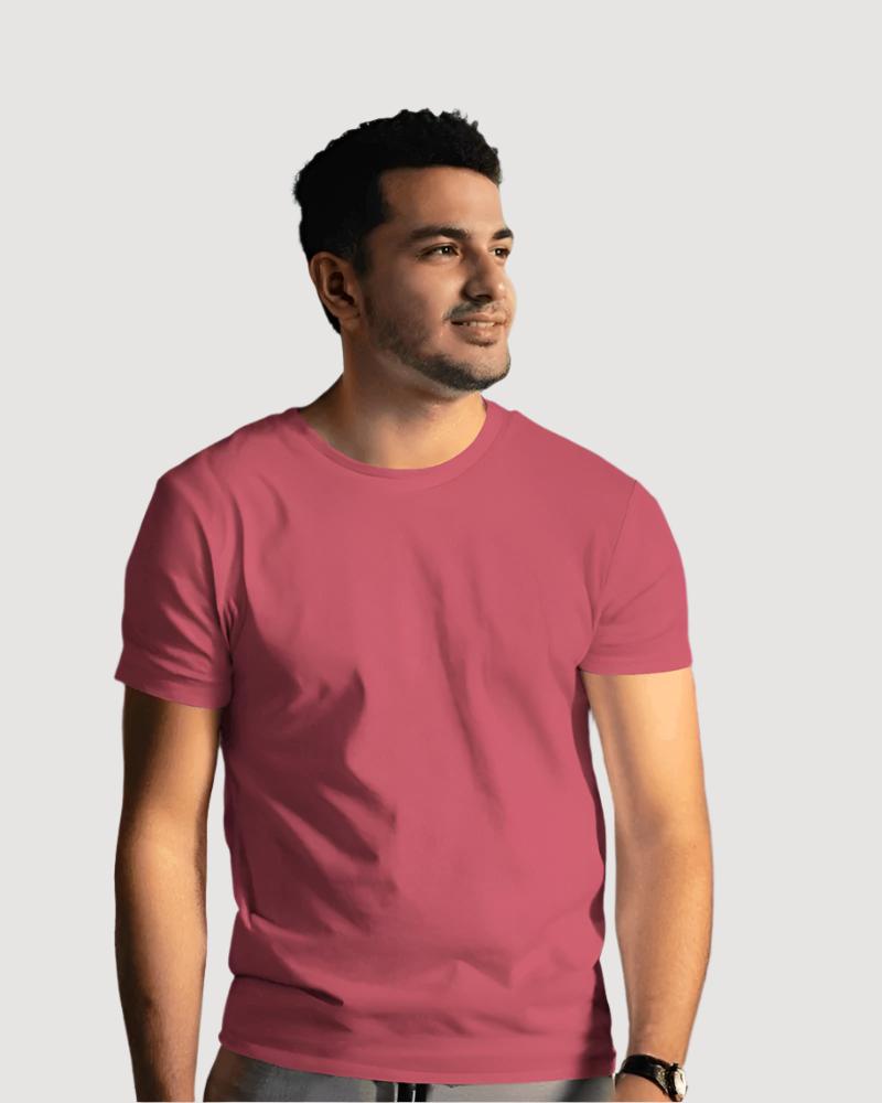 Men's Solid Brick red colour T-shirt