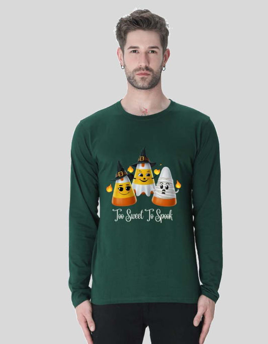 Men's Too_Sweet_To_Spook_ Bottle green full sleeve tshirt