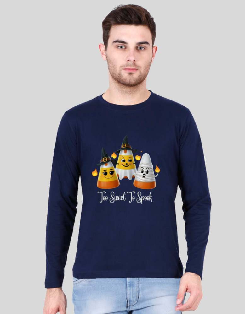 Men's Too_Sweet_To_Spook_ Navy blue colour full sleeve tshirt
