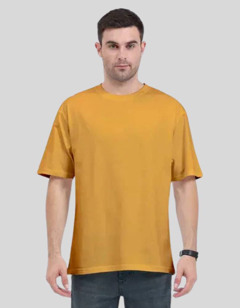 Men's adulting is Hard Golden Yellow color front tshirt