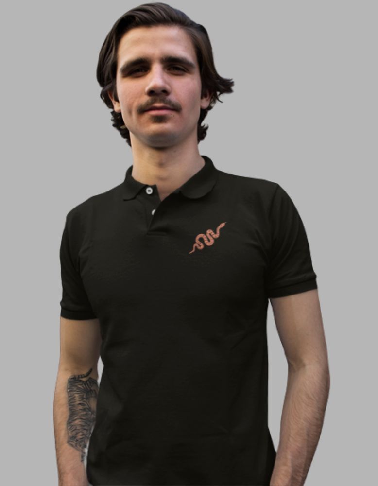 Men's Printed Snake Polo T-shirt