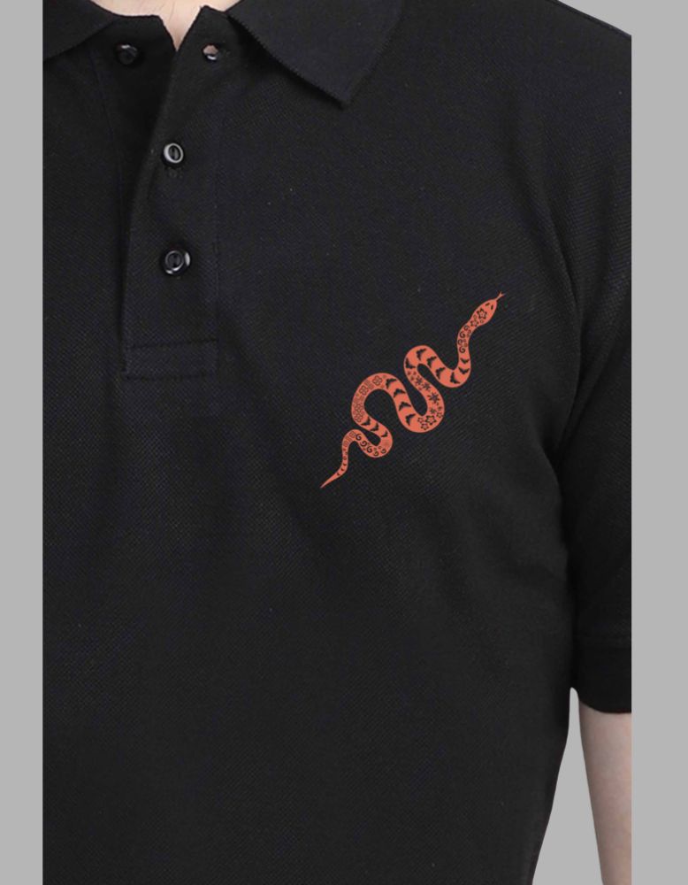 Men's Printed Snake Polo T-shirt