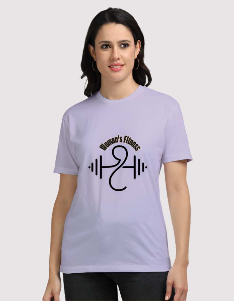Women's Fitness Lavender Colour supima T-shirt