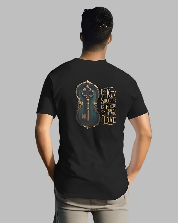 Men's success_key_back black colour tshirt