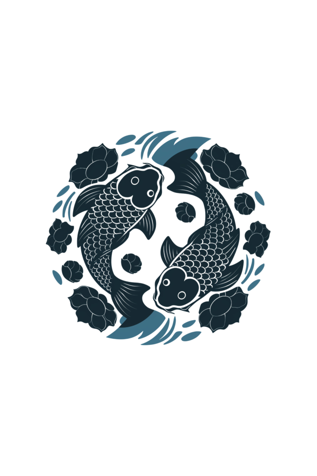 yin yang koi design