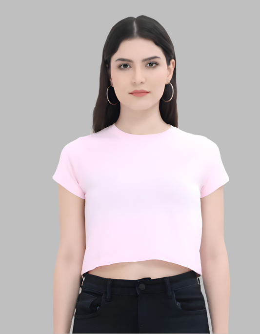 Women's Baby pink colour Crop top