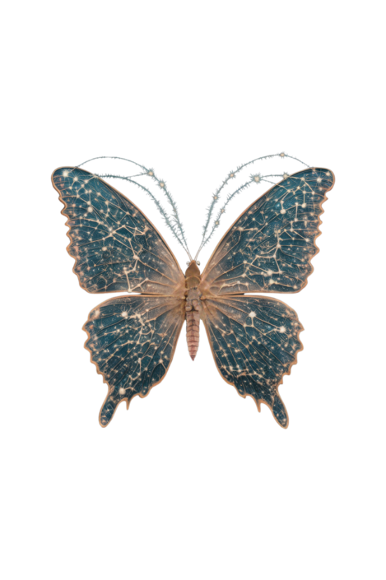 Constellation Butterfly back T-shirt design 