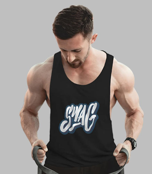 Men Sleeveless Black colour T-shirt