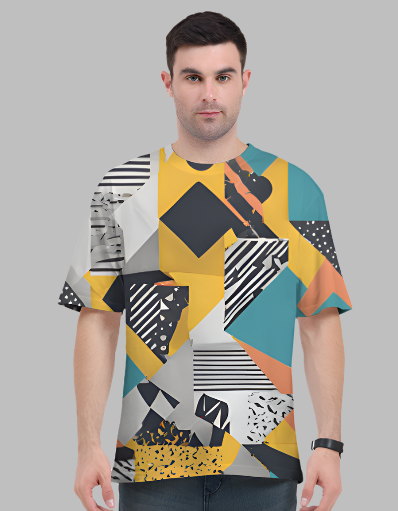 Men's All-over-printed Oversized tshirt