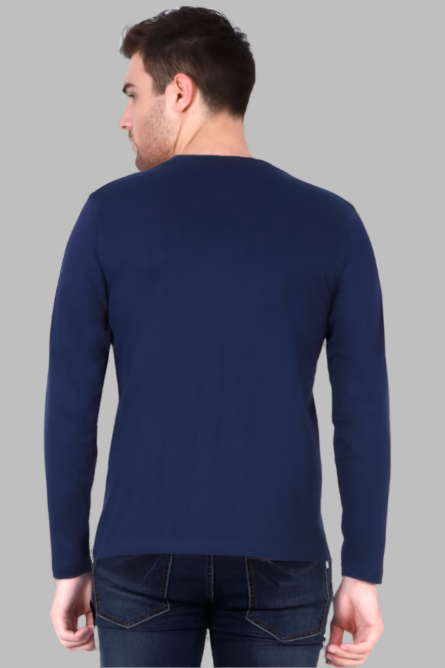 Men's Blue colour back full sleeve tshirt
