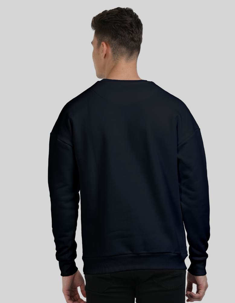 Men's  Great smile black  colour back  oversized sweatshirt