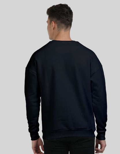 Men's  Great smile black  colour back  oversized sweatshirt