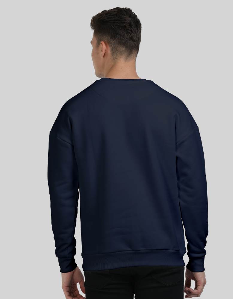 Men's  Great smile blue  colour back  oversized sweatshirt