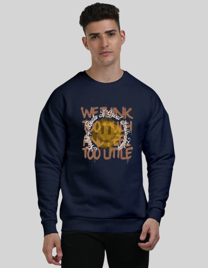 Men's  Great smile blue colour  oversized sweatshirt 