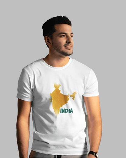 Men's India white colour t-shirt