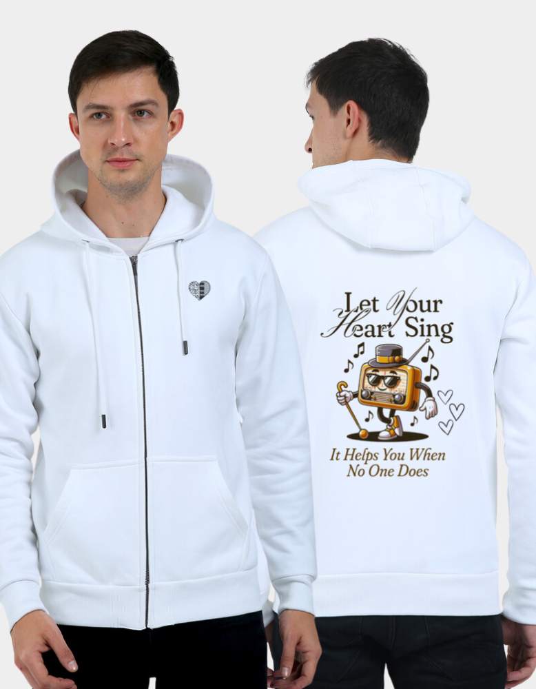 Men's Let Your Heart Sing Zipper Hoodie