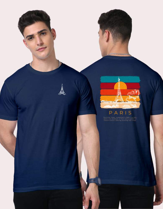 Men's Paris Navy blue Colour supima tshirt