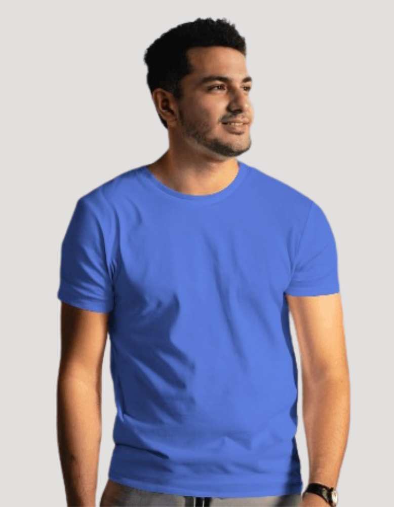 Men's Royal  Blue Colour  Solid tshirt