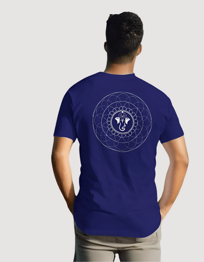 Men_s_Shree_Ganeshaya_namah_blue colour back _tshirt
