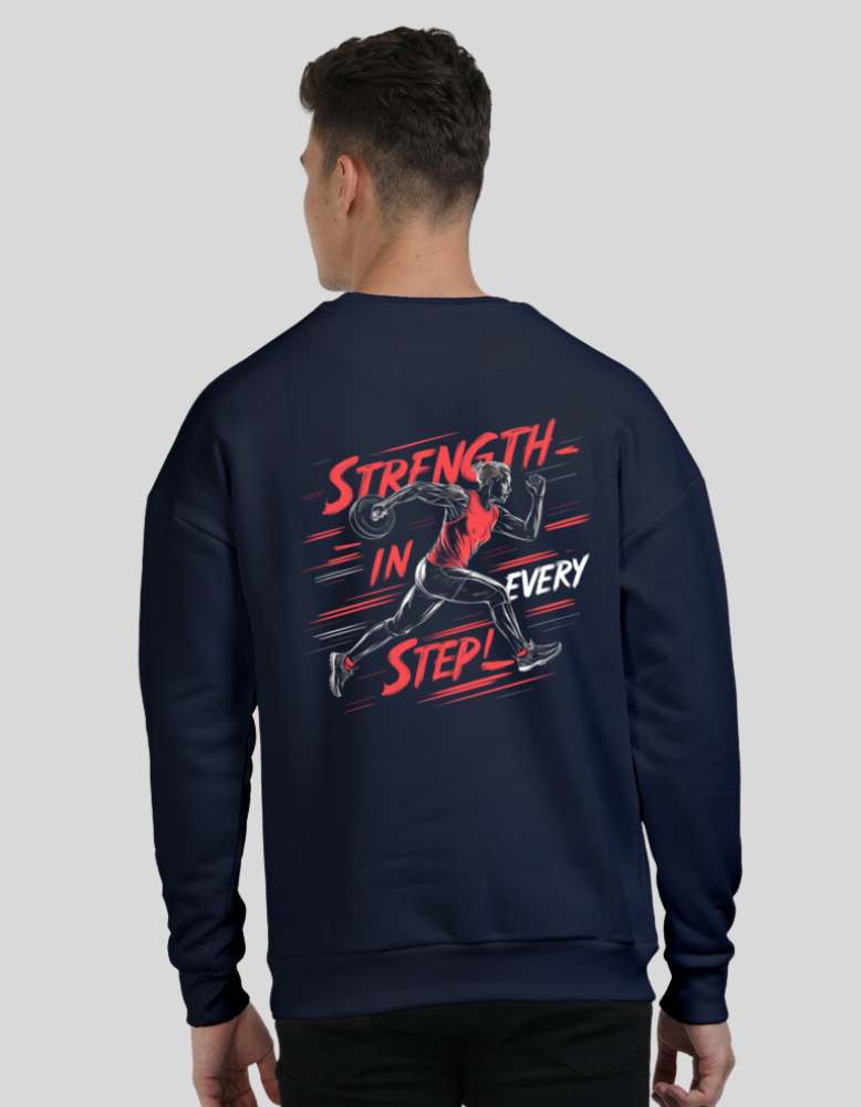 Men's Strength in Every Step navy blue sweatshirt