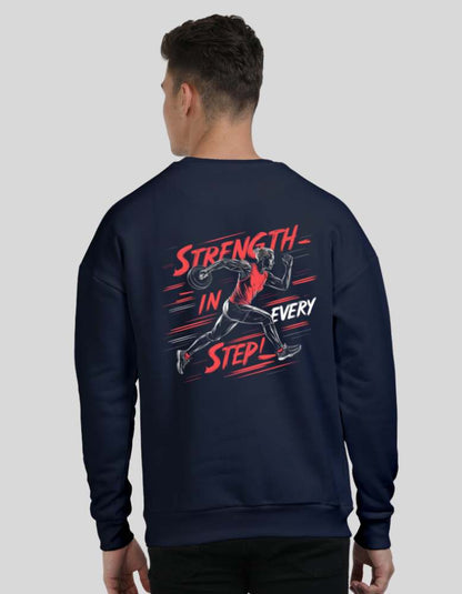 Men's Strength in Every Step navy blue sweatshirt