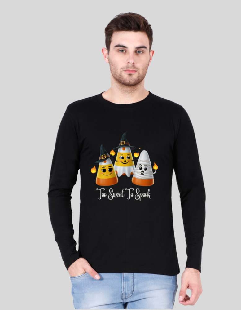 Men's Too_Sweet_To_Spook_ Black colour full sleeve tshirt