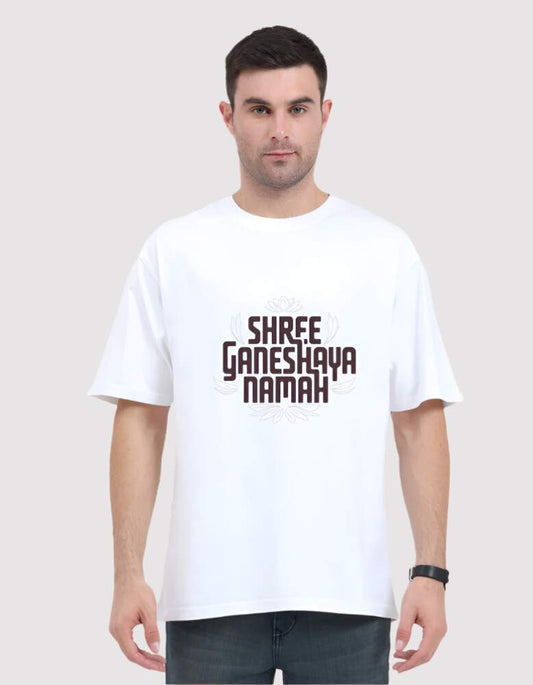 Men_s_shree_Ganeshaya_namah_White Colour _tshirt