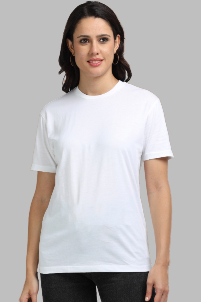 Women's Solid supima cotton t-shirt White  colour