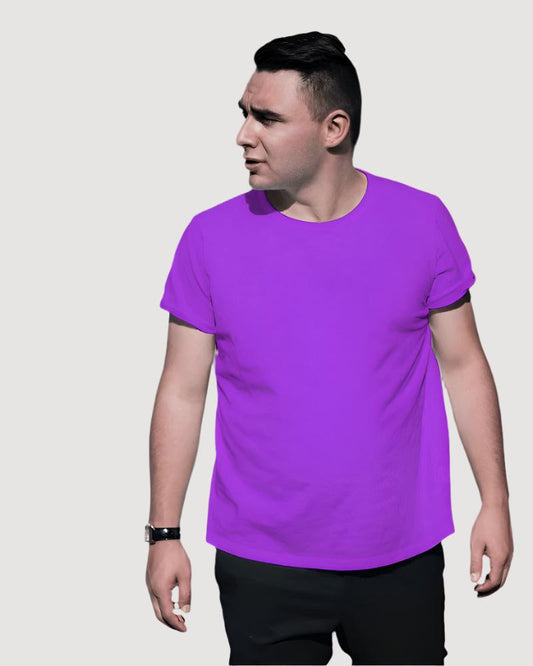 Men's Solid purple Colour T-shirt