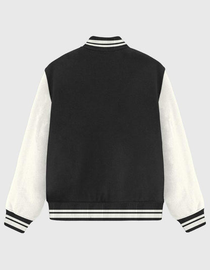 Teebrary Unisex Varsity Jacket back