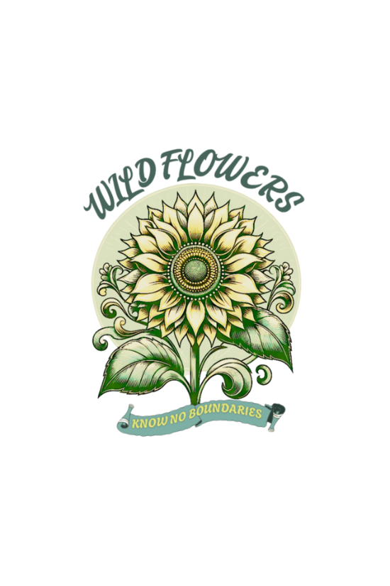 Wild flowers T-shirt design back