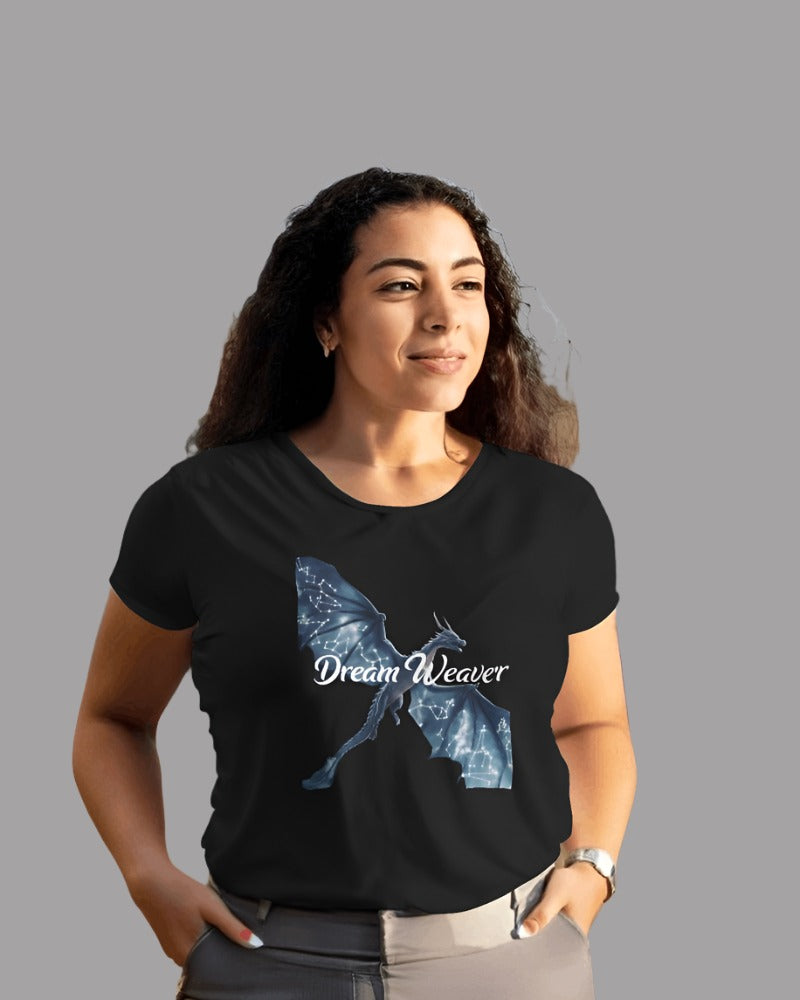 Women Dream Weaver  Black Graphic T-shirt