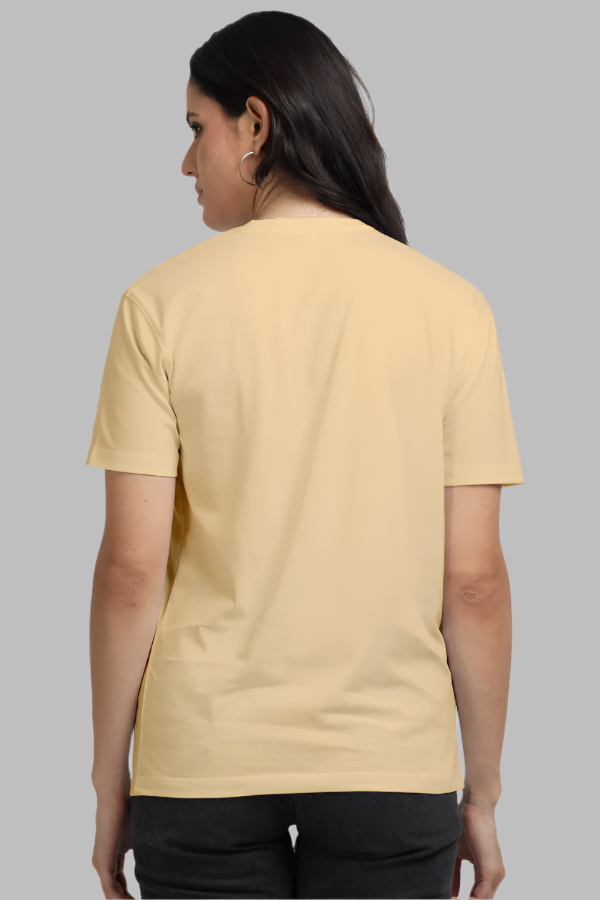 Women's beige colour supima t-shirt