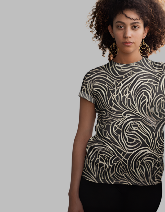 Women's Swirl pattern printed tshirt